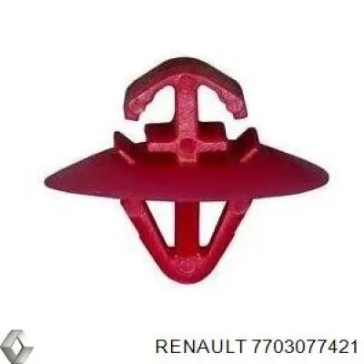 7703077421 Renault (RVI) Braçadeira (cápsula) de fixação de moldura da porta