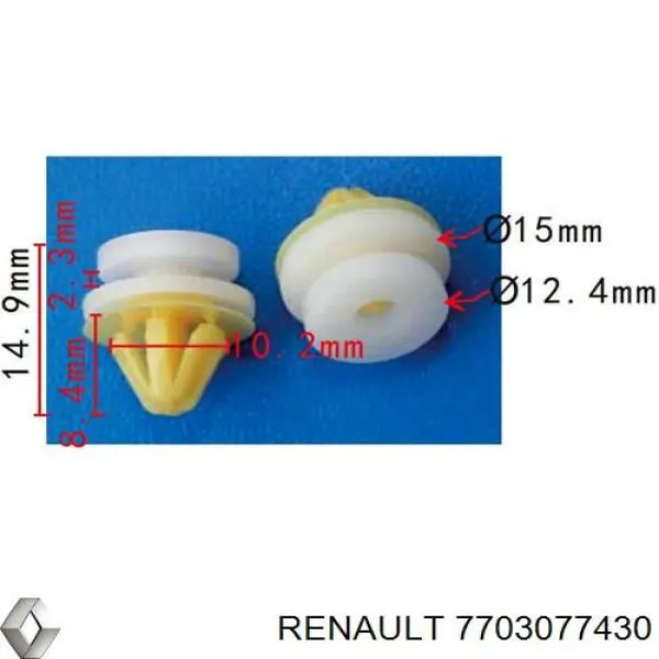 Compre 7703077430 Nissan/Infiniti Cápsula (prendedor) de fixação de revestimento da porta