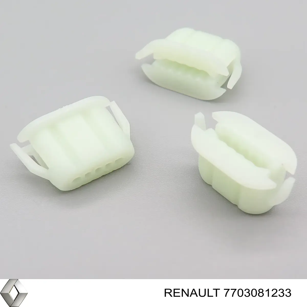 7703081233 Renault (RVI) Cápsula (prendedor) de fixação de grelha do radiador ao panel