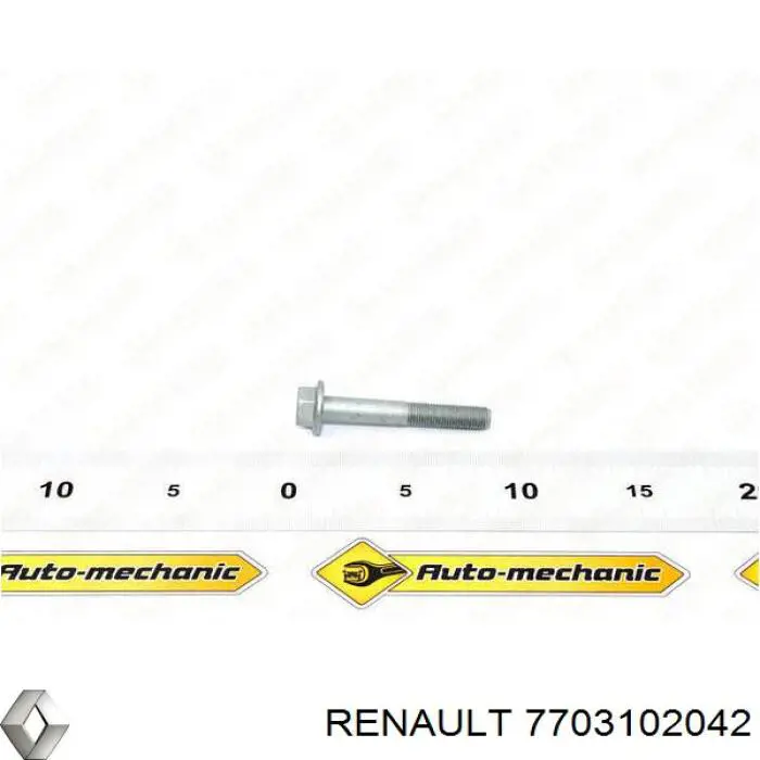 7703102042 Renault (RVI) Parafuso de fixação de apoio esférico dianteiro ao pino de apoio