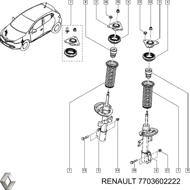 Compre 7703602222 Renault (RVI) Parafuso