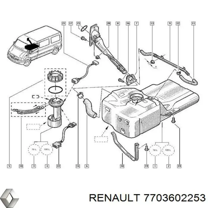 Parafuso de fixação de amortecedor traseiro Renault (RVI) 7703602253 preço, a partir de 10,00 USD