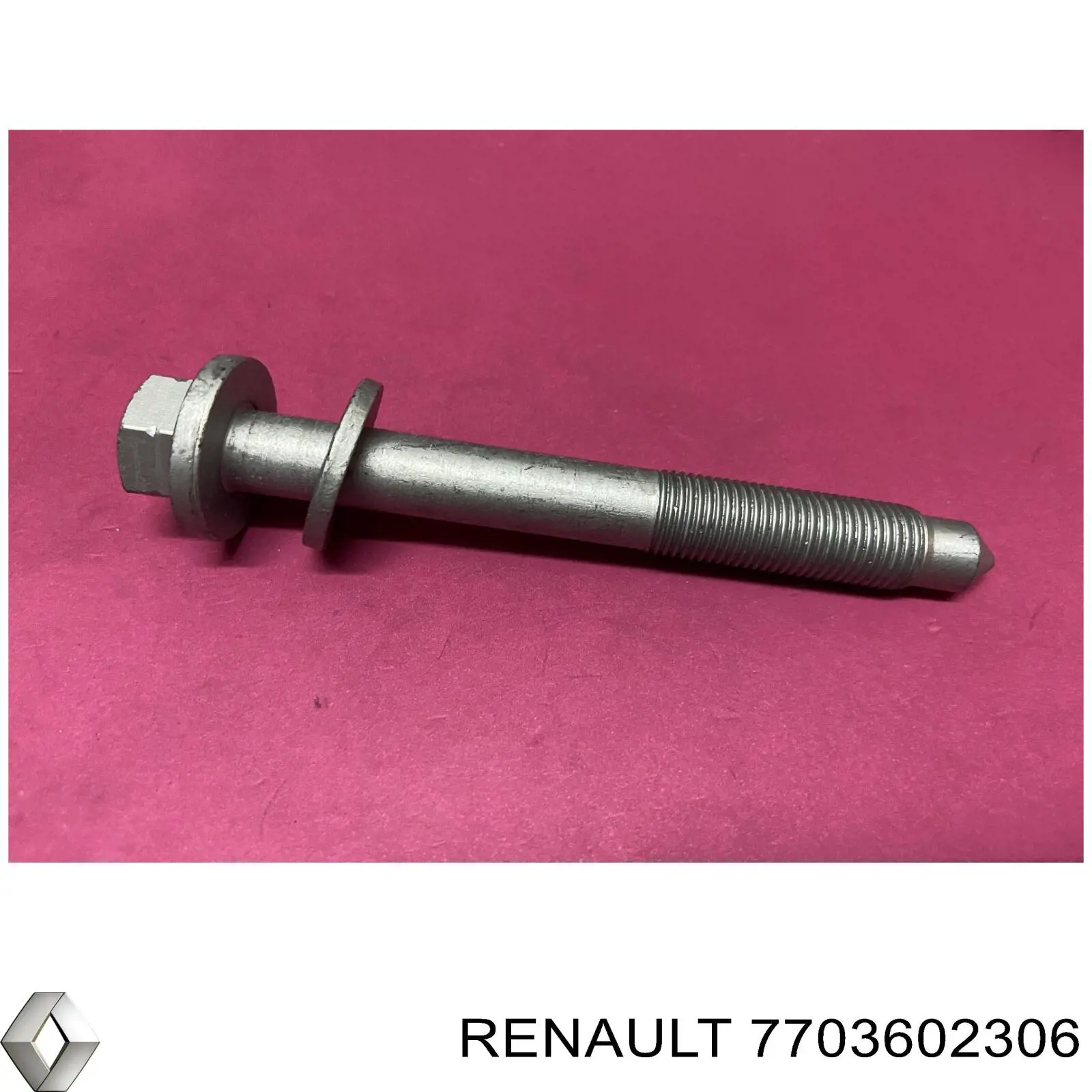 7703602306 Renault (RVI) Parafuso de fixação de braço oscilante dianteiro, inferior