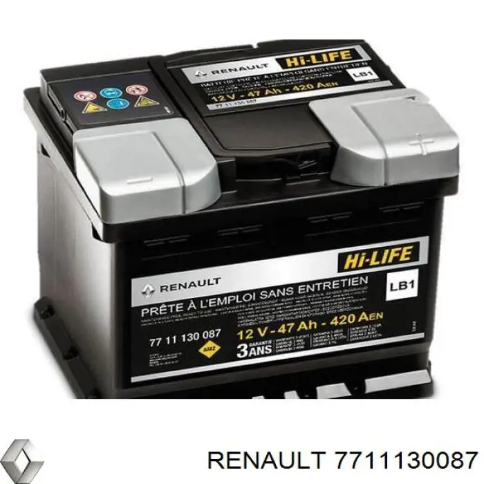 Compre 7711130087 Renault (RVI) Bateria recarregável (PILHA)