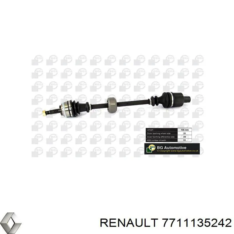Compre 7711135242 Renault (RVI) Semieixo (acionador) dianteiro esquerdo