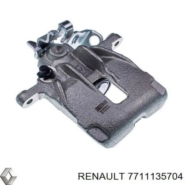 7711135704 Renault (RVI) Suporte do freio traseiro esquerdo