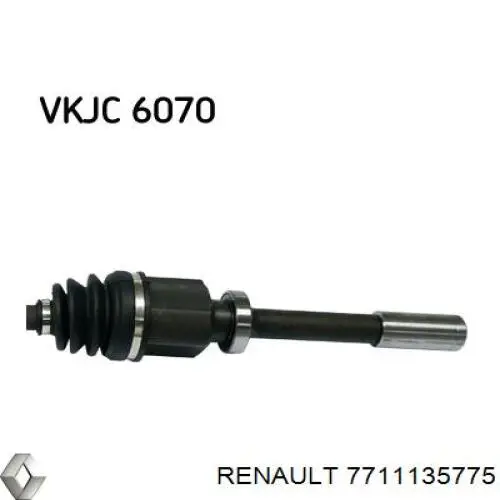 7711135775 Renault (RVI) Semieixo (acionador) dianteiro direito