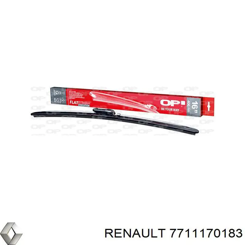 Compre 7701038297 Renault (RVI) Limpa-pára-brisas do pára-brisas de condutor