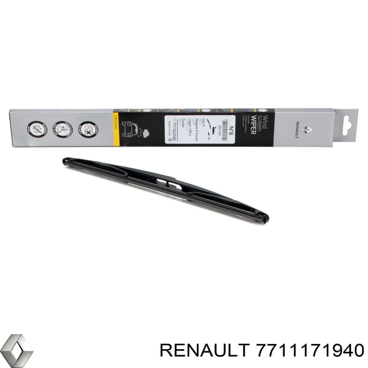 Compre 7711171940 Renault (RVI) Limpa-pára-brisas de vidro traseiro