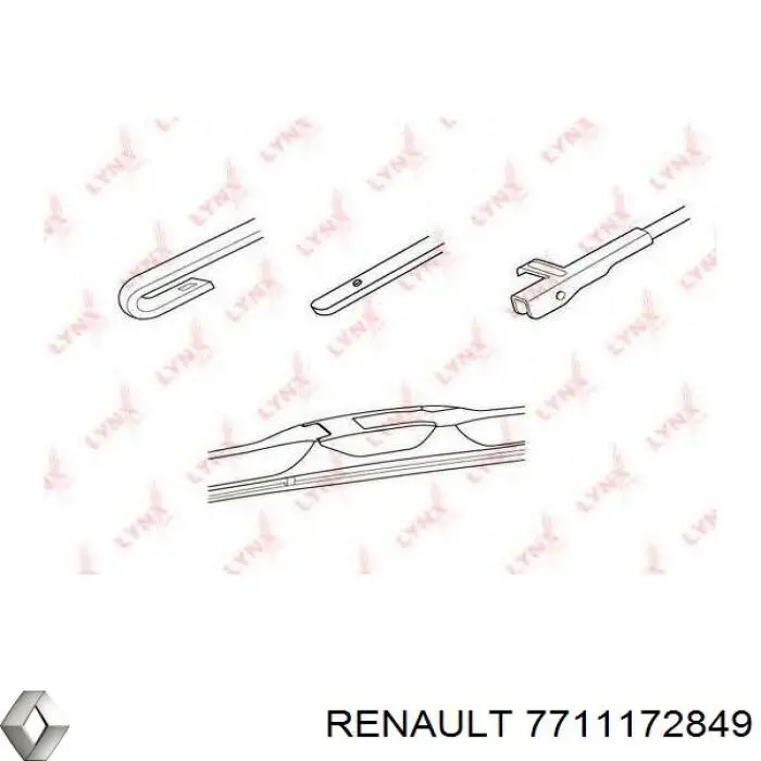 Compre 7711172849 Renault (RVI) Limpa-pára-brisas de vidro traseiro