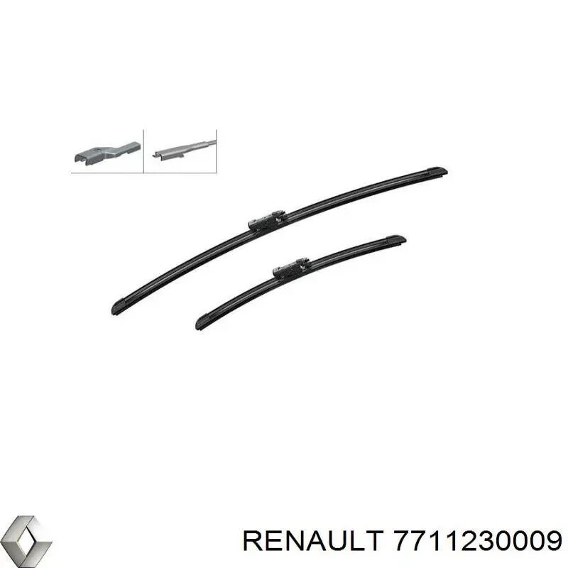 Compre 7711230009 Renault (RVI) Limpa-pára-brisas do pára-brisas, kit de 2 un.