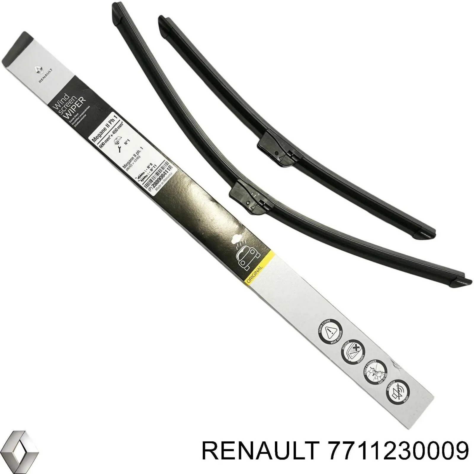 Limpa-pára-brisas do pára-brisas, kit de 2 un. Renault (RVI) 7711230009 preço, a partir de 26,00 USD