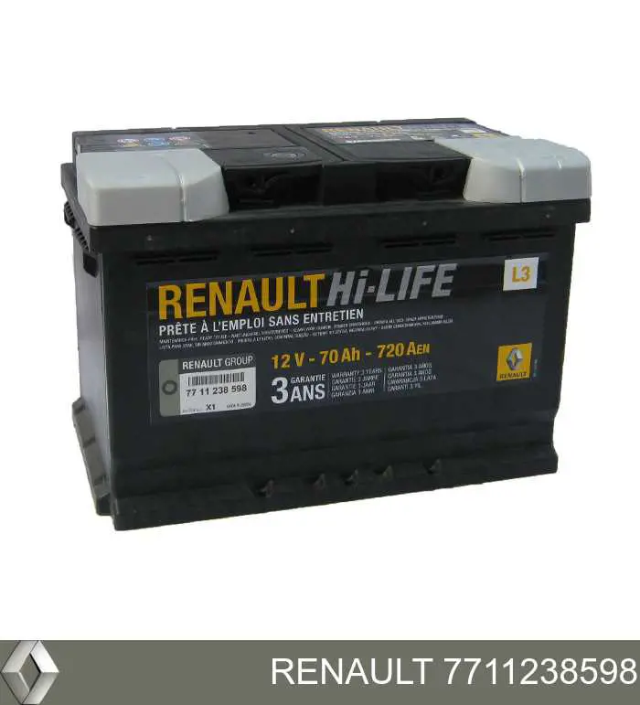7711238598 Renault (RVI) Bateria recarregável (PILHA)