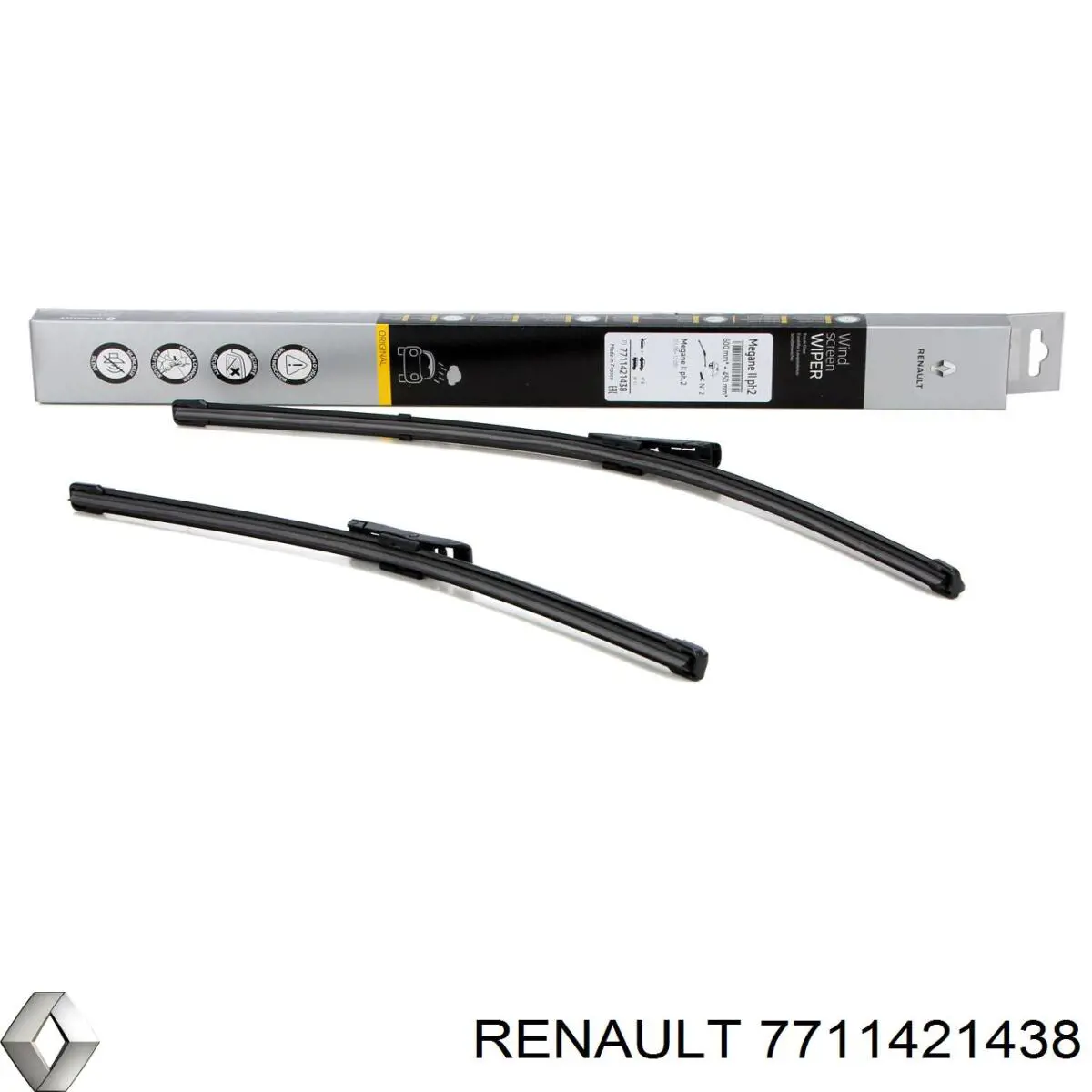Limpa-pára-brisas do pára-brisas, kit de 2 un. Renault (RVI) 7711421438 preço, a partir de 24,02 USD