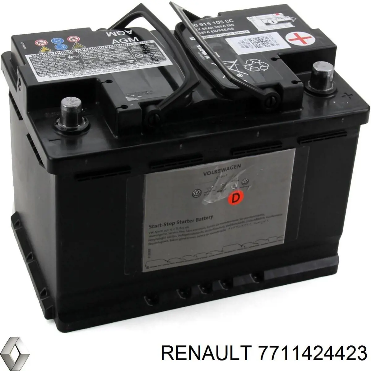 7711424423 Renault (RVI) Bateria recarregável (PILHA)