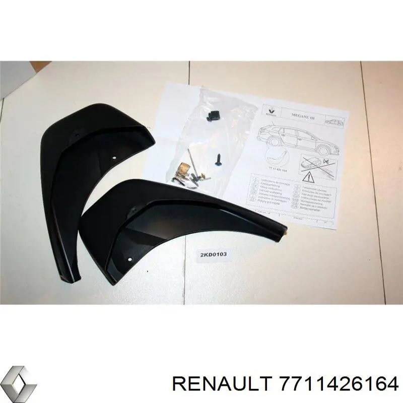  Protetores de lama traseiros, kit Renault Megane III carrinha (KZ0, KZ1) (2008 - 2016) III