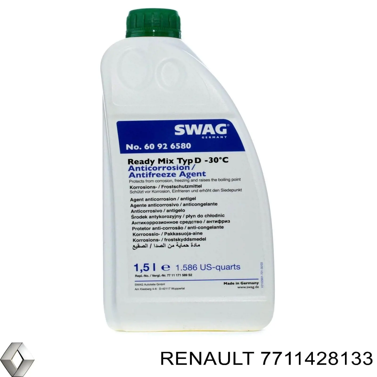 Fluido de esfriamento Renault (RVI) 7711428133 preço, a partir de 4,18 USD