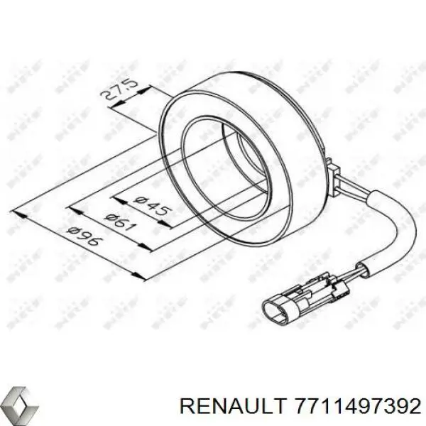 Compressor de aparelho de ar condicionado Renault (RVI) 7711497392 preço, a partir de 308,32 USD