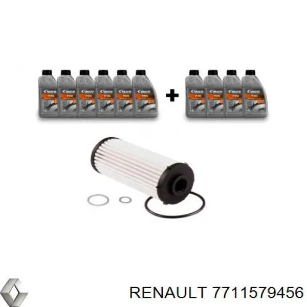 Kit de serviço para a substituição de óleo na Caixa Automática de Mudança 7711579456 Renault (RVI)