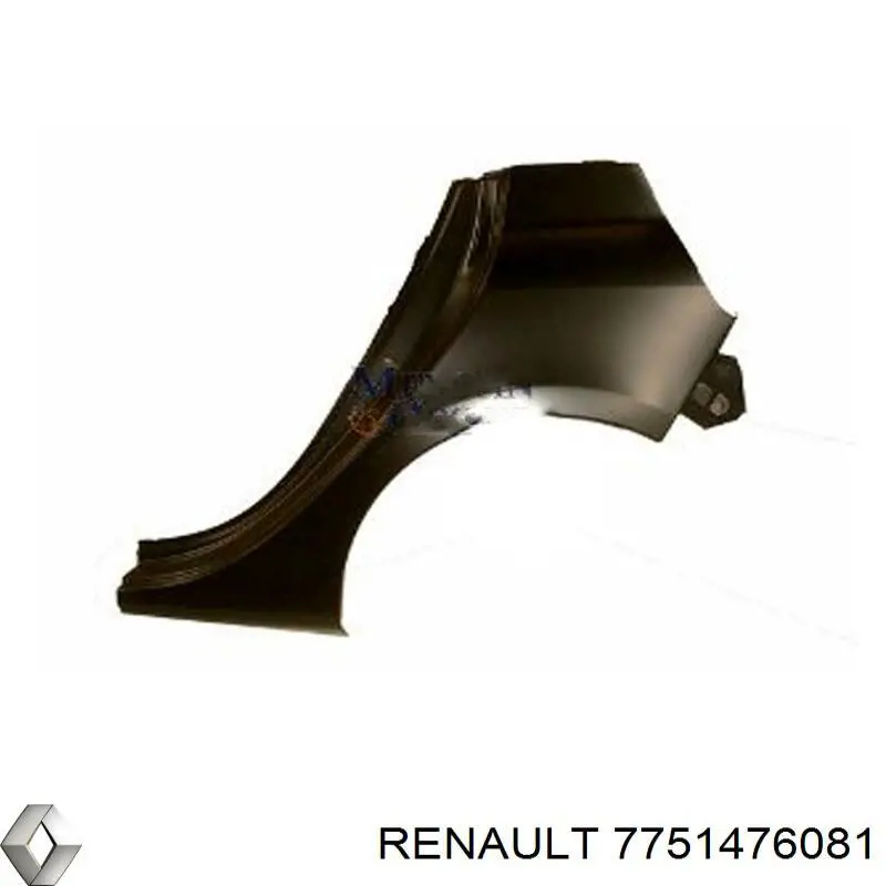 7751476081 Renault (RVI) Pára-lama traseiro esquerdo