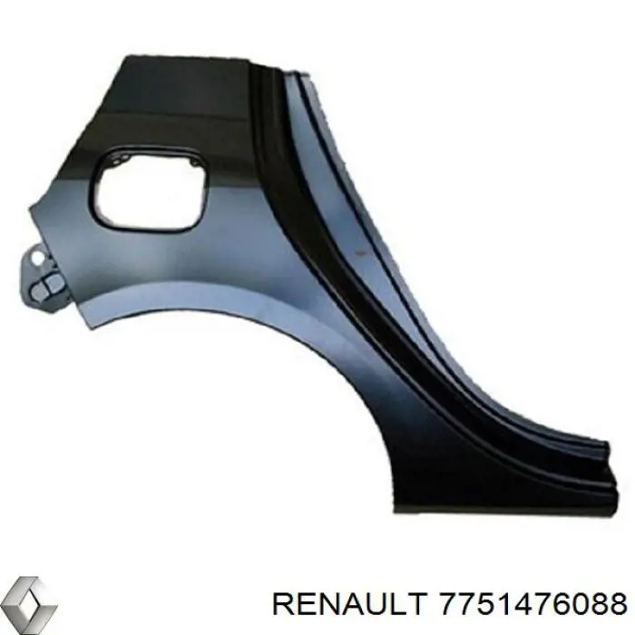 7751476088 Renault (RVI) Pára-lama traseiro direito