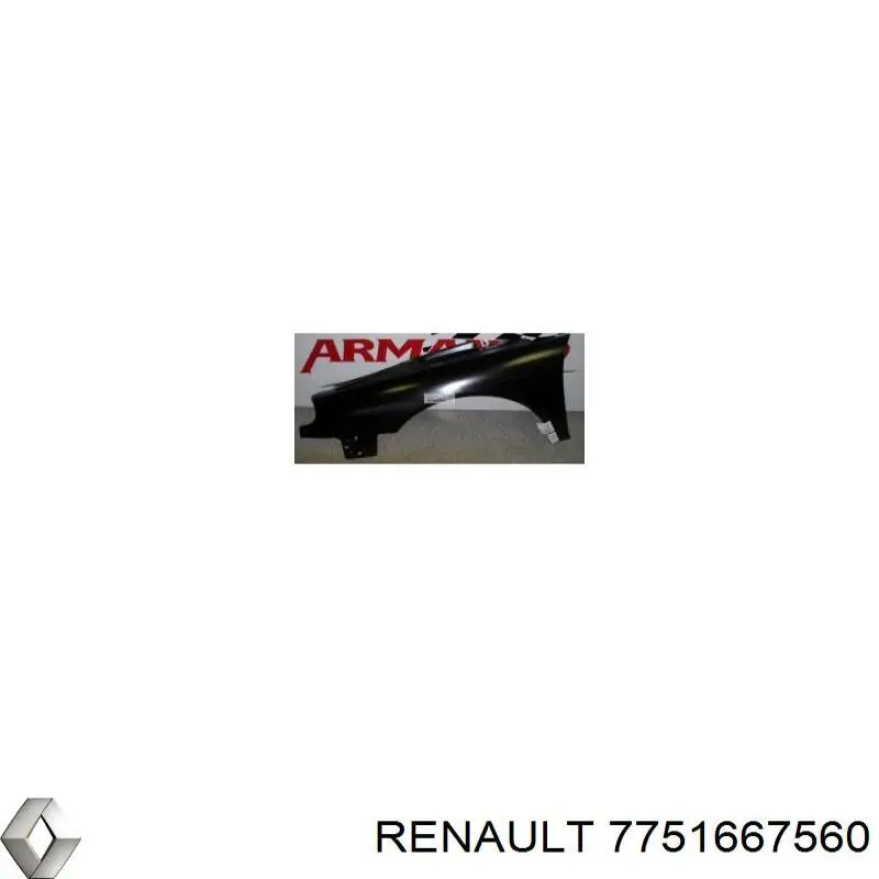7751667560 Renault (RVI) Pára-lama dianteiro direito