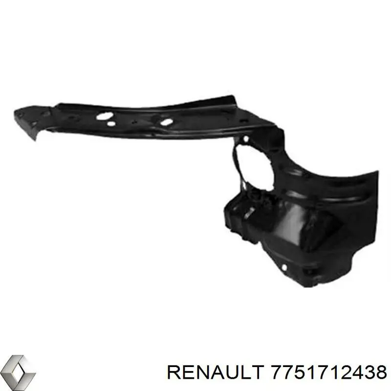 Suporte esquerdo do radiador (painel de montagem de fixação das luzes) Renault (RVI) 7751712438 preço, a partir de 28,79 USD