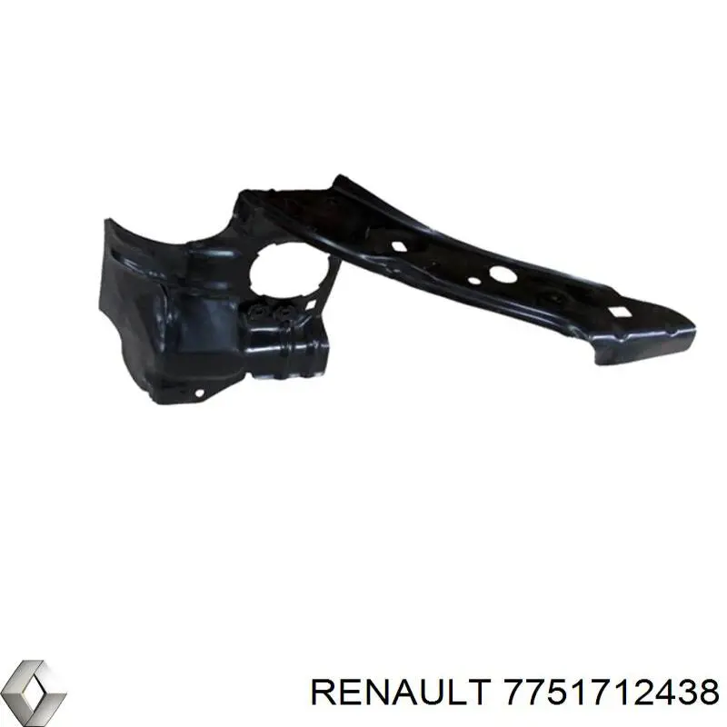 Compre 7751712438 Renault (RVI) Suporte esquerdo do radiador (painel de montagem de fixação das luzes)