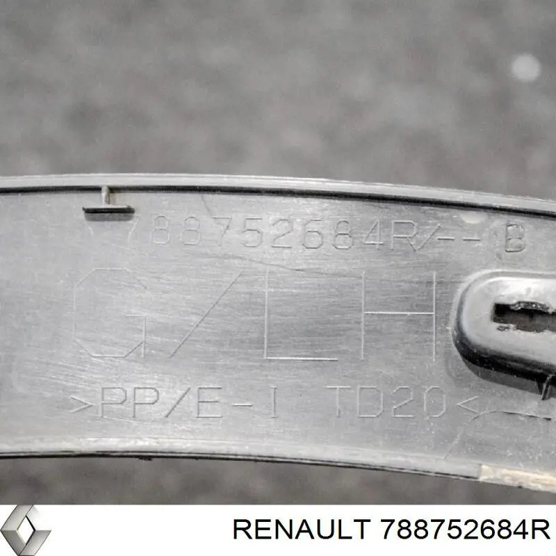 788752684R Renault (RVI) Expansor esquerdo (placa sobreposta) de arco do pára-lama traseiro