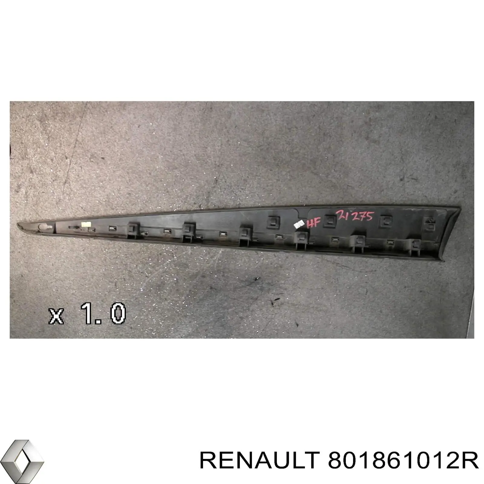 Moldura da porta dianteira direita Renault (RVI) 801861012R preço, a partir de 56,01 USD