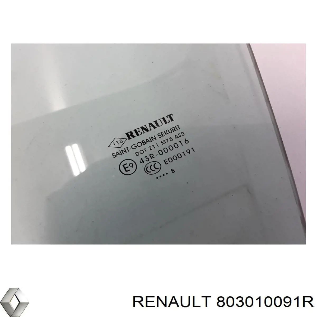 Compre 803010091R Renault (RVI) Vidro da porta dianteira esquerda