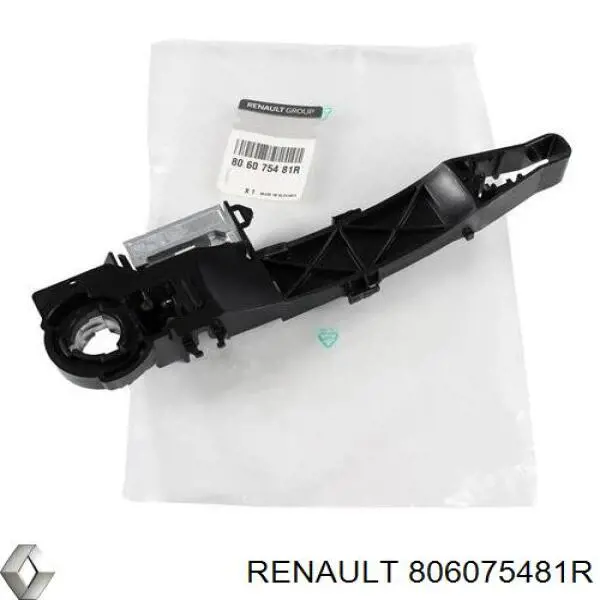 806075481R Renault (RVI) Suporte de maçaneta externa da porta dianteira esquerda