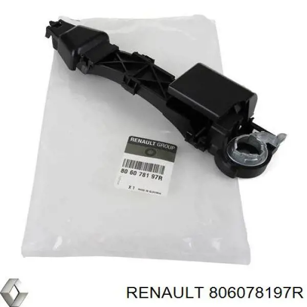 806078197R Renault (RVI) Suporte de maçaneta externa da porta traseira esquerda