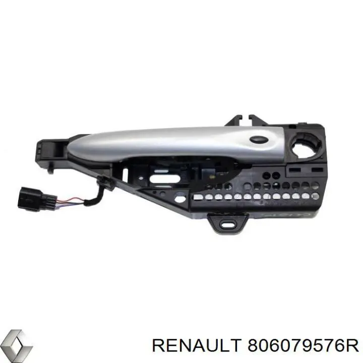 806079576R Renault (RVI) Suporte de maçaneta externa da porta dianteira esquerda