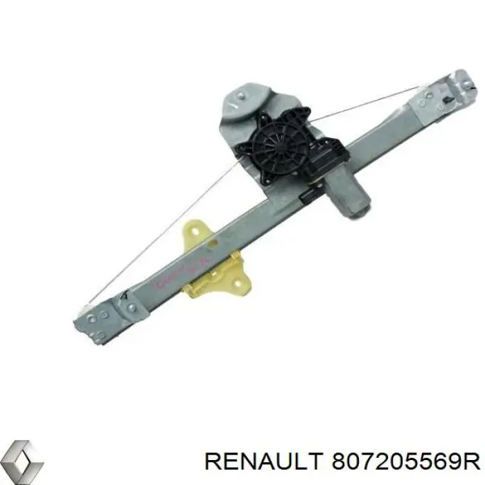 807205569R Renault (RVI) Mecanismo de acionamento de vidro da porta dianteira direita