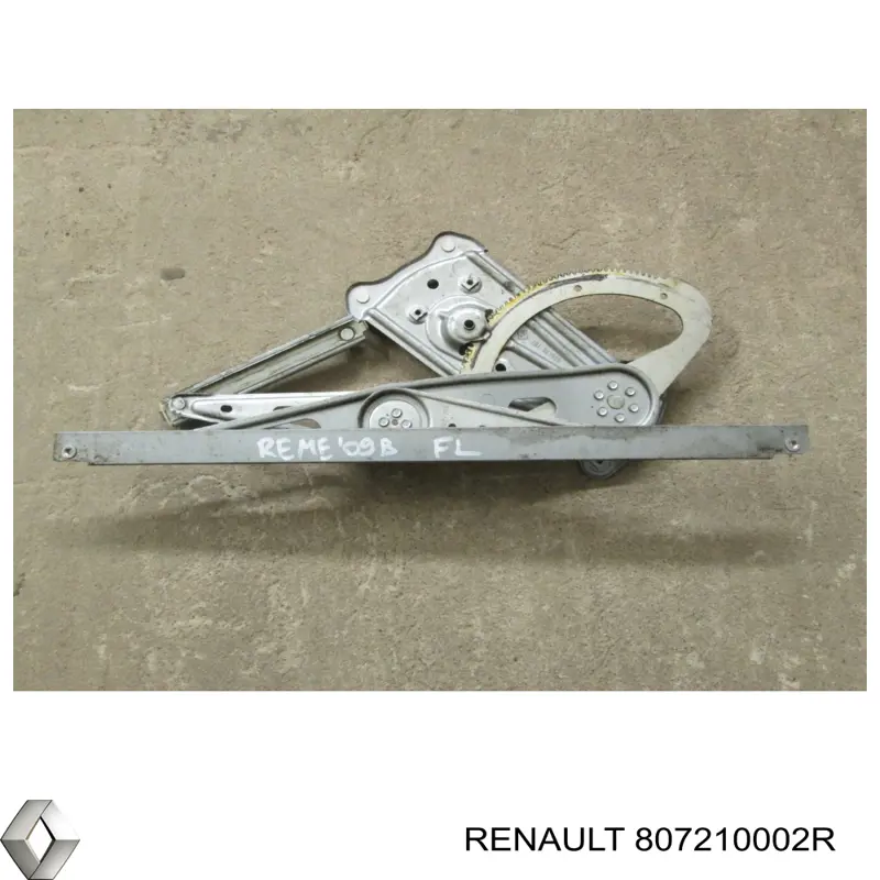 807210002R Renault (RVI) Mecanismo de acionamento de vidro da porta dianteira esquerda