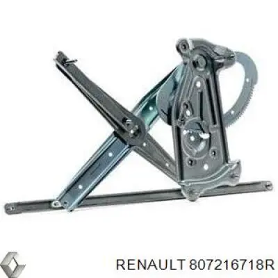 807216718R Renault (RVI) Mecanismo de acionamento de vidro da porta dianteira esquerda