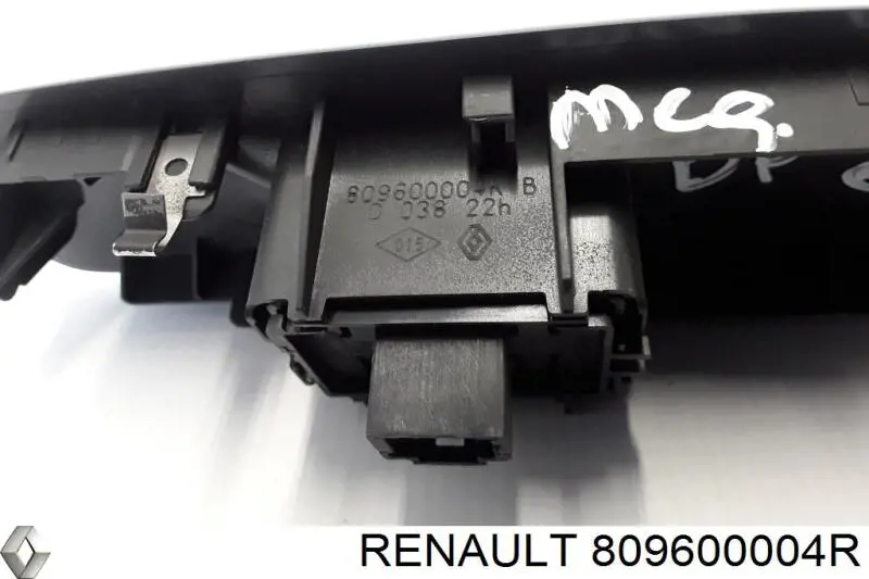 809600004R Renault (RVI) Unidade de botões traseira esquerda de controlo de elevador de vidro