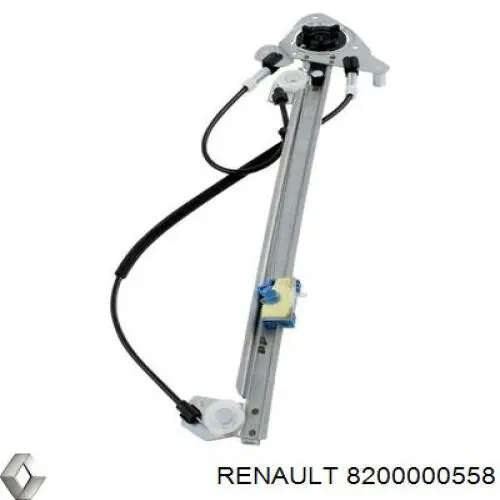 Mecanismo de acionamento de vidro da porta traseira direita 8200000558 Renault (RVI)