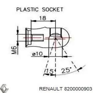 8200000903 Renault (RVI) Amortecedor de tampa de porta-malas (de 3ª/5ª porta traseira)