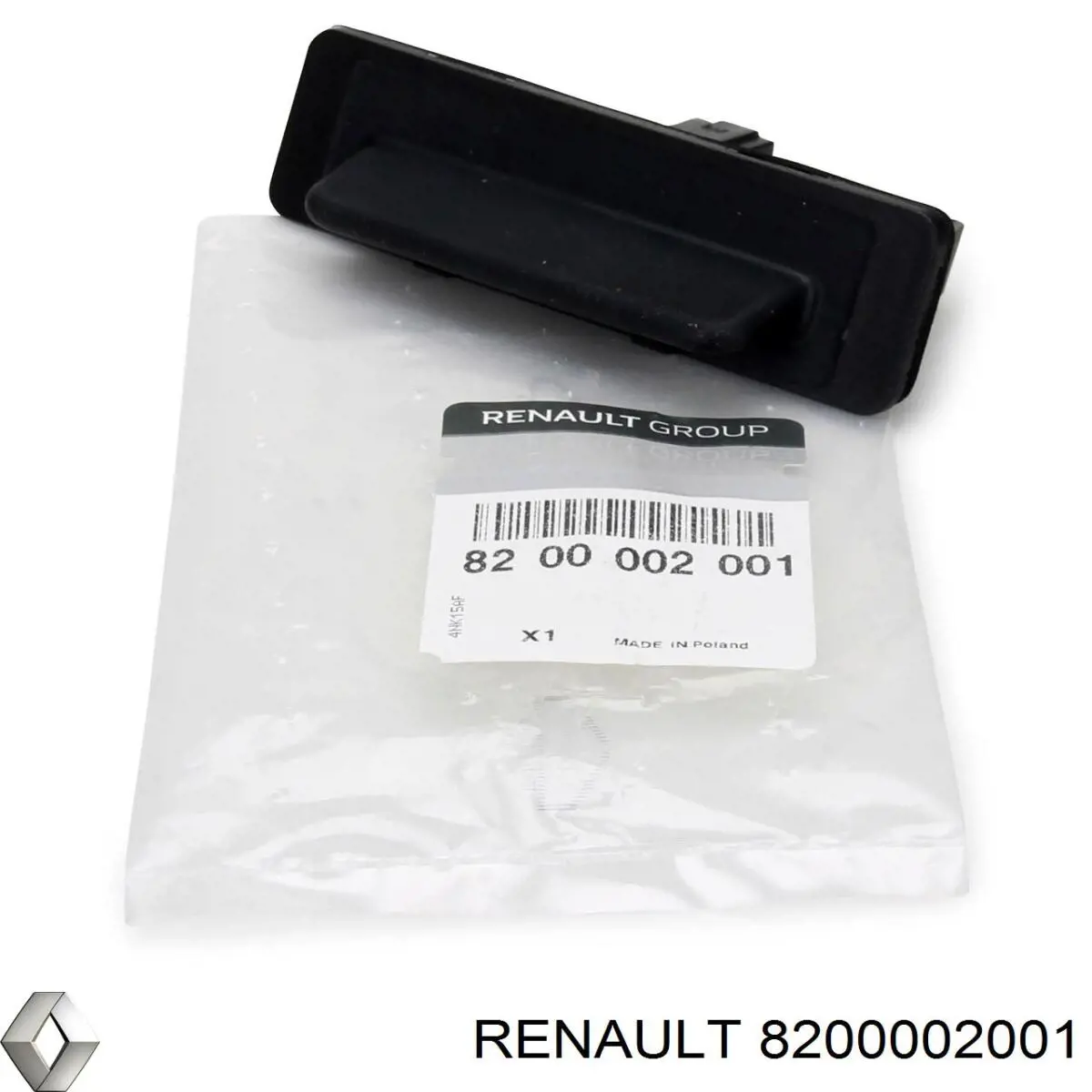 Puxador externo de tampa de porta-malas (de 3ª/5ª porta traseira) Renault (RVI) 8200002001 preço, a partir de 32,40 USD