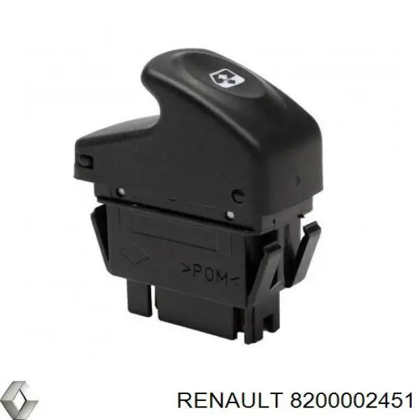 Compre 8200002451 Renault (RVI) Botão traseiro de ativação de motor de acionamento de vidro