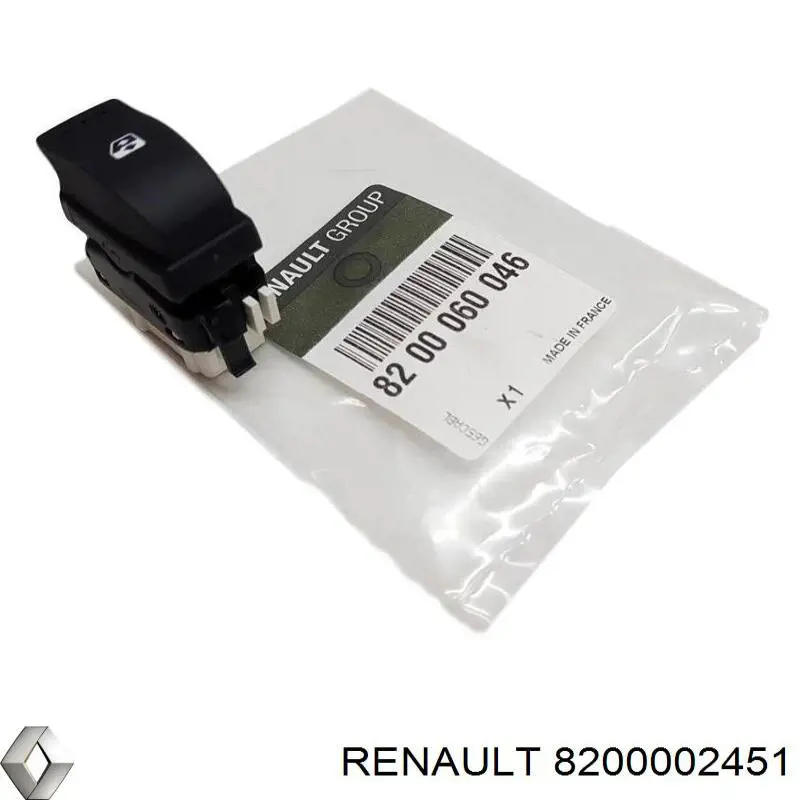 Botão traseiro de ativação de motor de acionamento de vidro Renault (RVI) 8200002451 preço, a partir de 18,04 USD