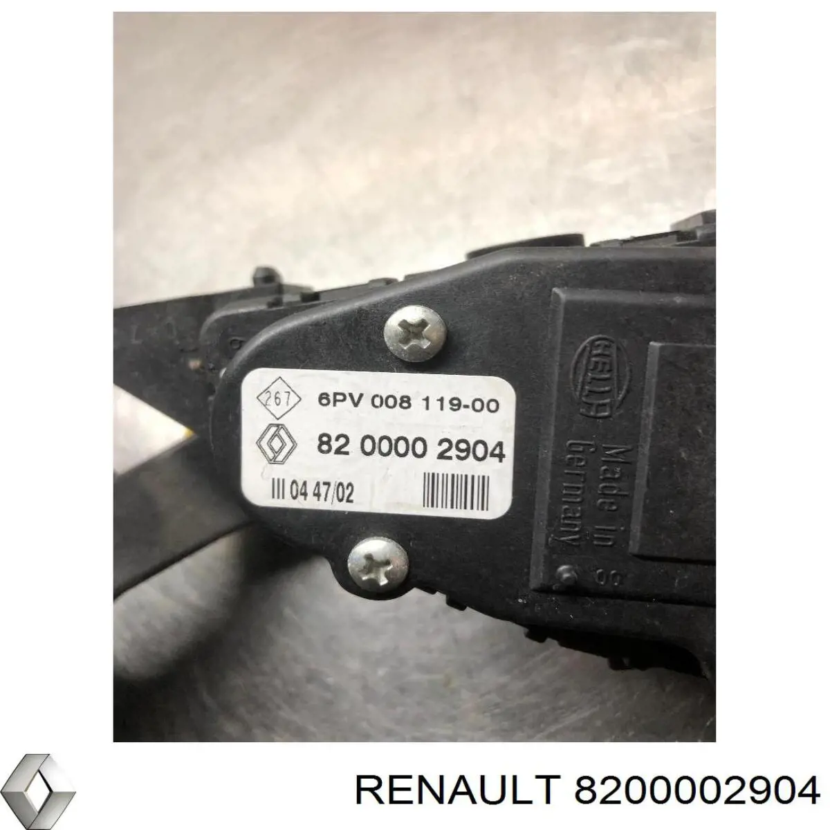 Pedal de gás (de acelerador) Renault (RVI) 8200002904 preço, a partir de 45,97 USD