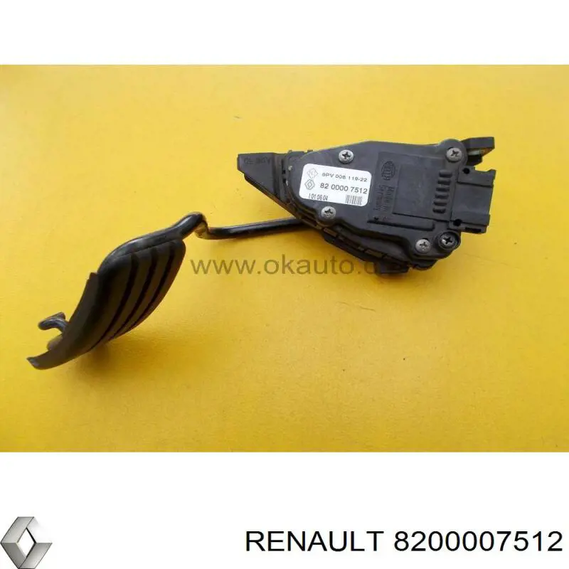 Pedal de gás (de acelerador) Renault (RVI) 8200007512