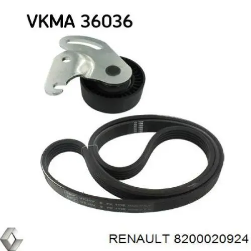 8200020924 Renault (RVI) Correia dos conjuntos de transmissão