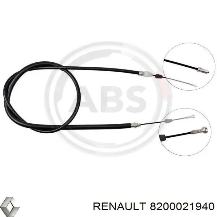 Compre 8200021940 Renault (RVI) Cabo traseiro direito/esquerdo do freio de estacionamento