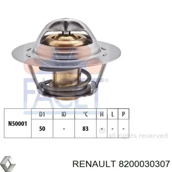 Compre 8200030307 Renault (RVI) Termostato