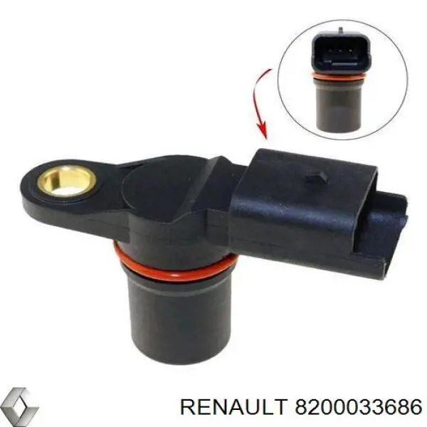 Compre 8200033686 Renault (RVI) Sensor de posição da árvore distribuidora
