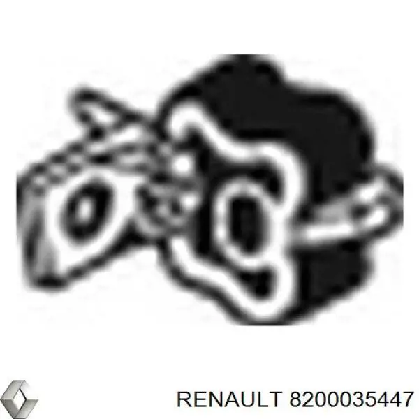 Compre 8200035447 Renault (RVI) Consola de coxim traseiro do silenciador